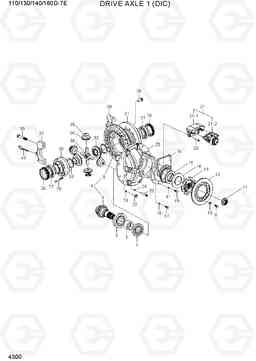 4300 DRIVE AXLE 1 (DIC) 110/130/140/160D-7E, Hyundai