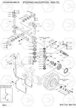 5011 STEERING AXLE (OPTION,160D-7E) 110/130/140/160D-7E, Hyundai