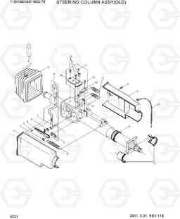 5031 STEERING COLUMN ASSY(OLD) 110/130/140/160D-7E, Hyundai