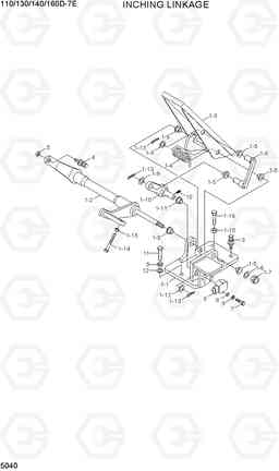 5040 INCHING LINKAGE 110/130/140/160D-7E, Hyundai