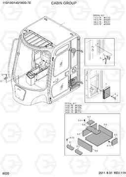 6020 CABIN GROUP 110/130/140/160D-7E, Hyundai