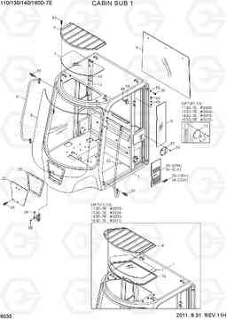 6035 CABIN SUB 1(WIDE TOP VIEW, FOR EUROPE) 110/130/140/160D-7E, Hyundai