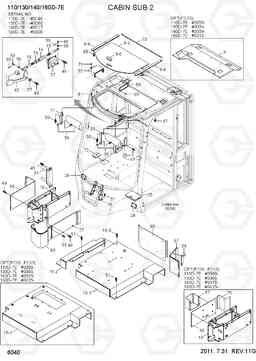 6040 CABIN SUB 2 110/130/140/160D-7E, Hyundai