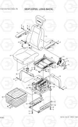 6080 SEAT(OPSS, LONG BACK) 110/130/140/160D-7E, Hyundai