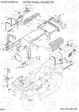 6140 OUTER PANEL(140/160D-7E) 110/130/140/160D-7E, Hyundai