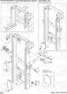 7015 OUTER MAST(V-MAST, 140/160D-7E) 110/130/140/160D-7E, Hyundai