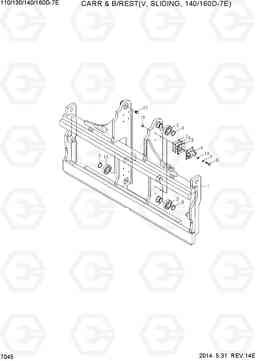 7045 CARR & B/REST(V, SLIDING, 140D/160D-7E) 110/130/140/160D-7E, Hyundai