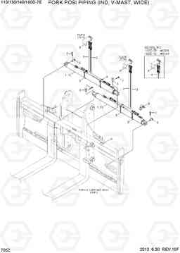 7052 FOFK POSI PIPING(IND, V-MAST, WIDE) 110/130/140/160D-7E, Hyundai