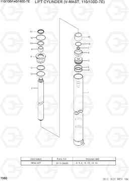 7060 LIFT CYLINDER(V-MAST, 110/130D-7E) 110/130/140/160D-7E, Hyundai