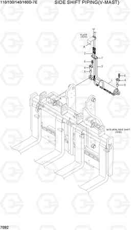 7092 SIDE SHIFT PIPING(V-MAST) 110/130/140/160D-7E, Hyundai