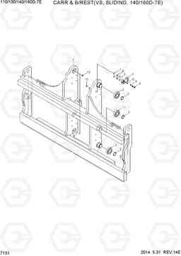 7131 CARR & B/REST(VS, SLDING, 140/160D-7E) 110/130/140/160D-7E, Hyundai