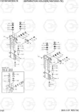 7137 SEPARATER HOLDER(140/160D-7E) 110/130/140/160D-7E, Hyundai