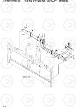 7141 F-POSI PIPING(IND,VS-MAST,140/160D) 110/130/140/160D-7E, Hyundai