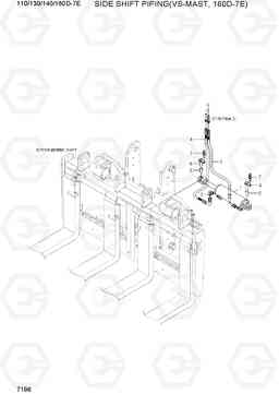 7196 SIDE SHIFT PIPING(VS-MAST, 160D-7E) 110/130/140/160D-7E, Hyundai