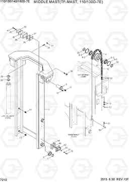 7210 MIDDLE MAST(TF-MAST, 110/130D-7E) 110/130/140/160D-7E, Hyundai