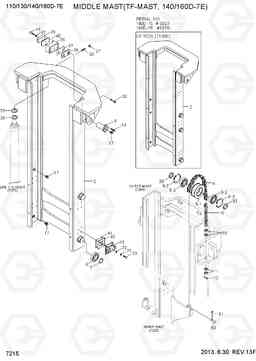 7215 MIDDLE MAST(TF-MAST, 140/160D-7E) 110/130/140/160D-7E, Hyundai