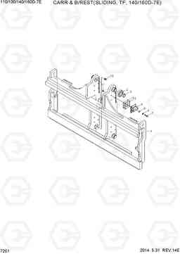 7251 CARR & B/REST(TF, SLIDING, 140/160D-7E) 110/130/140/160D-7E, Hyundai