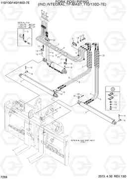 7259 FORK POSI PIPING(IND,INTEGRAL,TF-MAST) 110/130/140/160D-7E, Hyundai