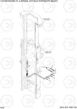 7510 3-SPOOL ATTACH PIPING(TF-MAST) 110/130/140/160D-7E, Hyundai