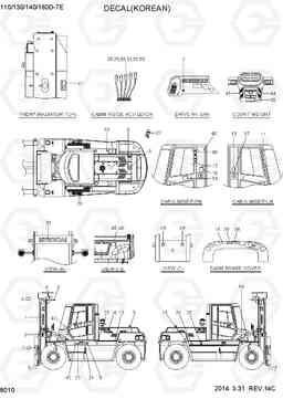 8010 DECAL(KOREAN) 110/130/140/160D-7E, Hyundai
