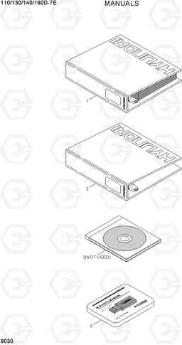 8030 MANUALS 110/130/140/160D-7E, Hyundai