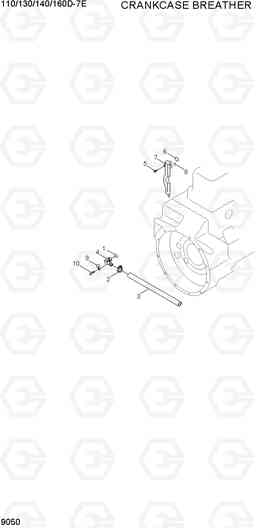 9050 CRANKCASE BREATHER 110/130/140/160D-7E, Hyundai