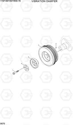 9070 VIBRATION DAMPER 110/130/140/160D-7E, Hyundai