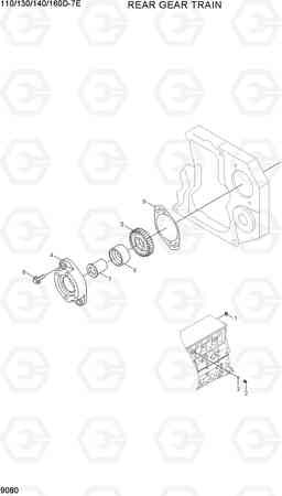 9080 REAR GEAR TRAIN 110/130/140/160D-7E, Hyundai