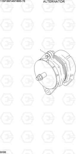 9100 ALTERNATOR 110/130/140/160D-7E, Hyundai