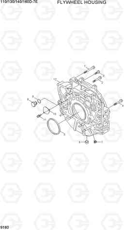 9160 FLYWHEEL HOUSING 110/130/140/160D-7E, Hyundai