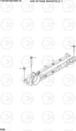 9280 AIR INTAKE MANIFOLD 1 110/130/140/160D-7E, Hyundai