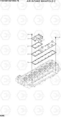 9285 AIR INTAKE MANIFOLD 2 110/130/140/160D-7E, Hyundai