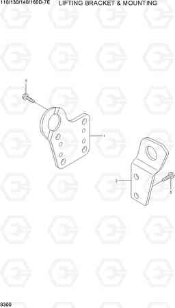 9300 LIFTING BRACKET & MOUNTING 110/130/140/160D-7E, Hyundai