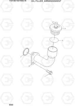 9350 OIL FILLER ARRANGEMENT 110/130/140/160D-7E, Hyundai