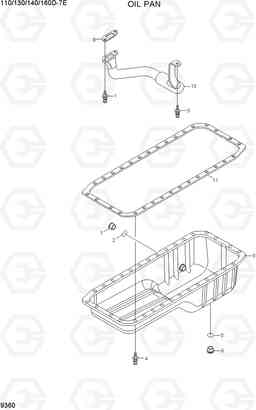 9360 OIL PAN 110/130/140/160D-7E, Hyundai