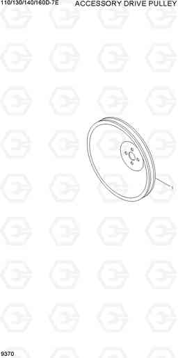 9370 ACCESSORY DRIVE PULLEY 110/130/140/160D-7E, Hyundai