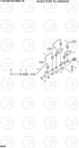 9430 INJECTOR PLUMBING 110/130/140/160D-7E, Hyundai