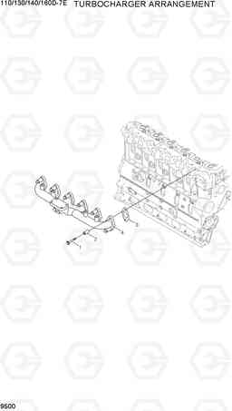 9500 TURBOCHARGER ARRANGEMENT 110/130/140/160D-7E, Hyundai