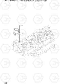 9550 WATER OUTLET CONNECTION 110/130/140/160D-7E, Hyundai
