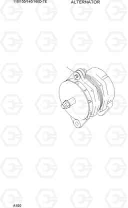 A100 ALTERNATOR 110/130/140/160D-7E, Hyundai