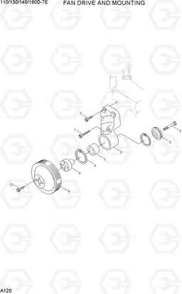 A120 FAN DRIVE AND MOUNTING 110/130/140/160D-7E, Hyundai