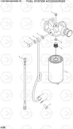 A185 FUEL SYSTEM ACCESSORIES 110/130/140/160D-7E, Hyundai