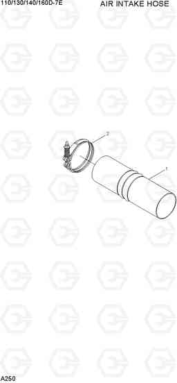 A250 AIR INTAKE HOSE 110/130/140/160D-7E, Hyundai