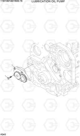 A340 LUBRICATION OIL PUMP 110/130/140/160D-7E, Hyundai