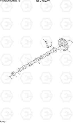 A390 CAMSHAFT 110/130/140/160D-7E, Hyundai