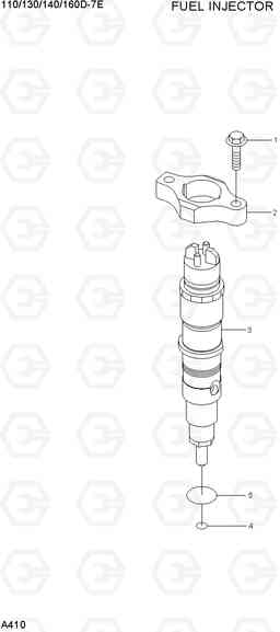 A410 FUEL INJECTOR 110/130/140/160D-7E, Hyundai