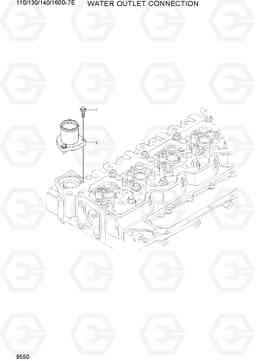 A550 WATER OUTLET CONNECTION 110/130/140/160D-7E, Hyundai