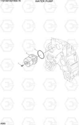 A560 WATER PUMP 110/130/140/160D-7E, Hyundai