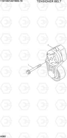A580 TENSIONER BELT 110/130/140/160D-7E, Hyundai
