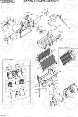 1070 AIRCON & HEATER UNIT(OPT) 110/130/160DF-7, Hyundai